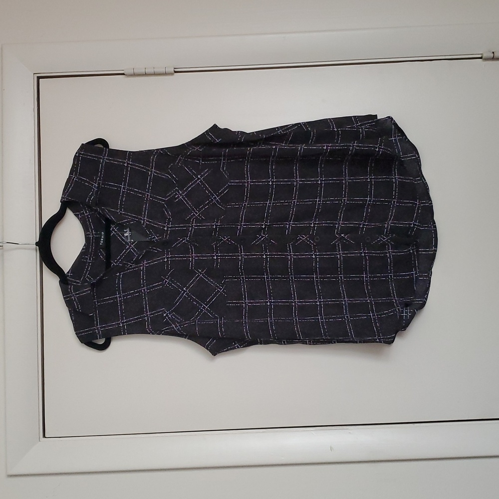 *NWT* Torrid's Womens Black Plaid Sleeveless Top